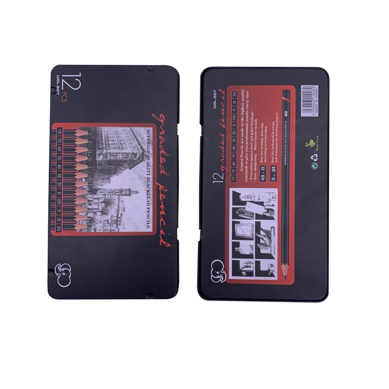 12 Stks/set Professionele Schets Tekening Potlood Set 2H H F B Hb 2B 3B 4B 5B 6B 7B 8B schilderij Tekening Potloden Briefpapier Leveringen