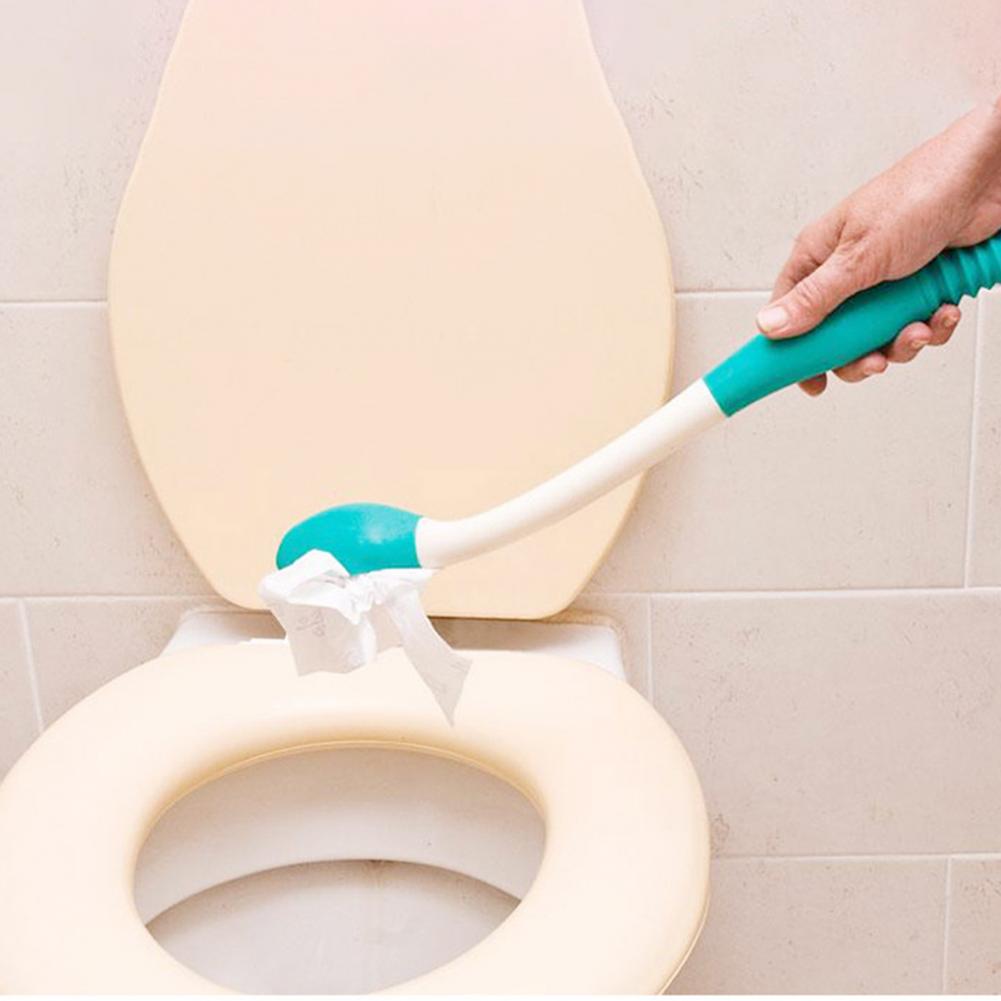 Long Handle Reach Comfort Bottom Wiper Self Wipe Assist Holder Toilet Paper Tissue Grip Self Wipe Aid Motion Assistance Helper