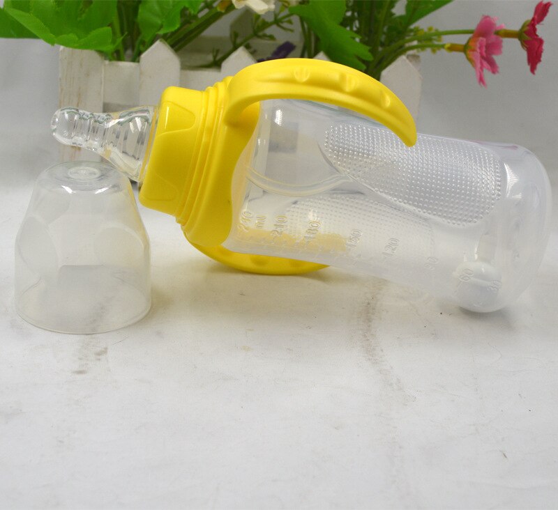 Botella de plástico con etiqueta para chupete, 240ml