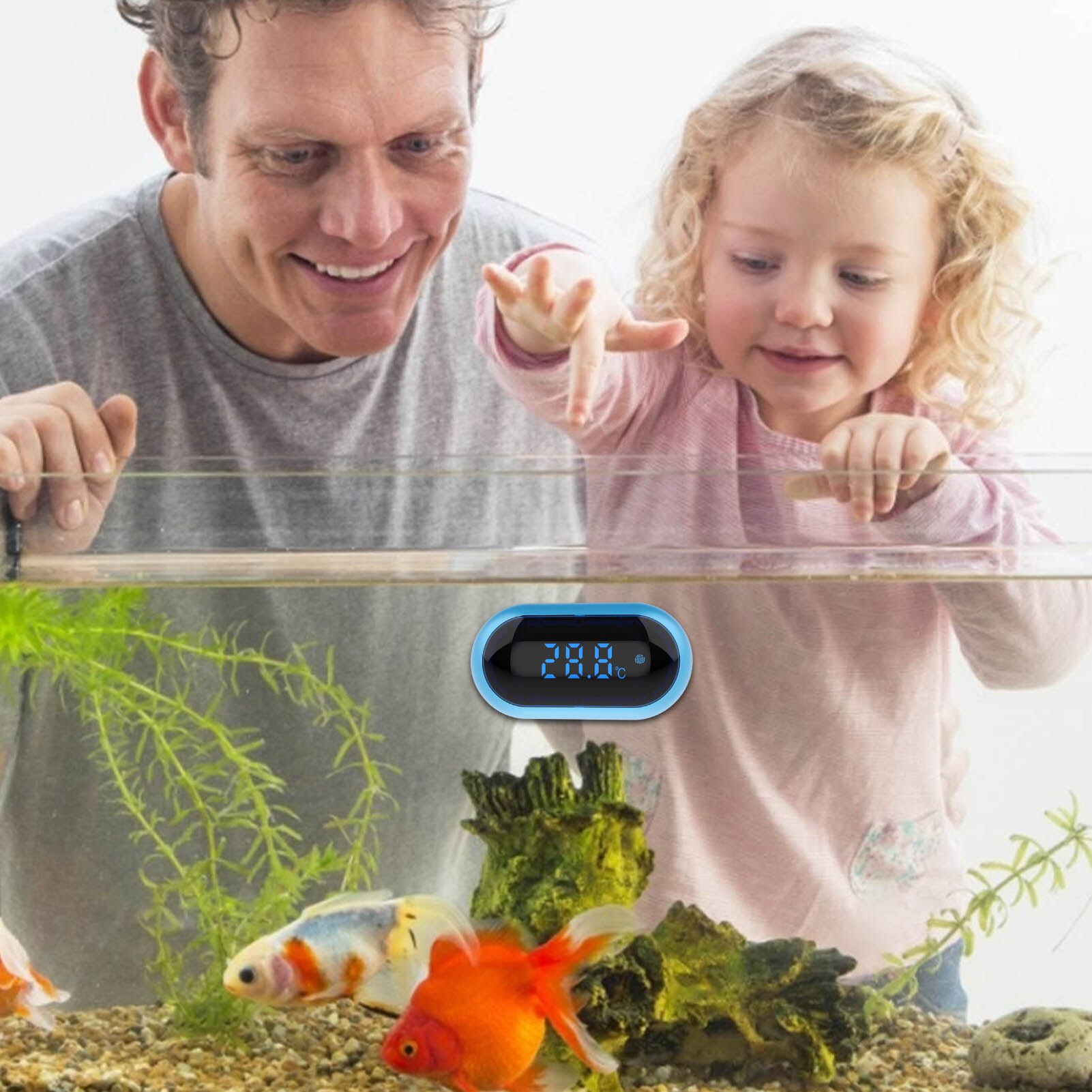 LED Digital Aquarium Thermometer Fish Tank Submersible Water Electronic Temperature Meter Waterproof Measure Temp Meter Tools