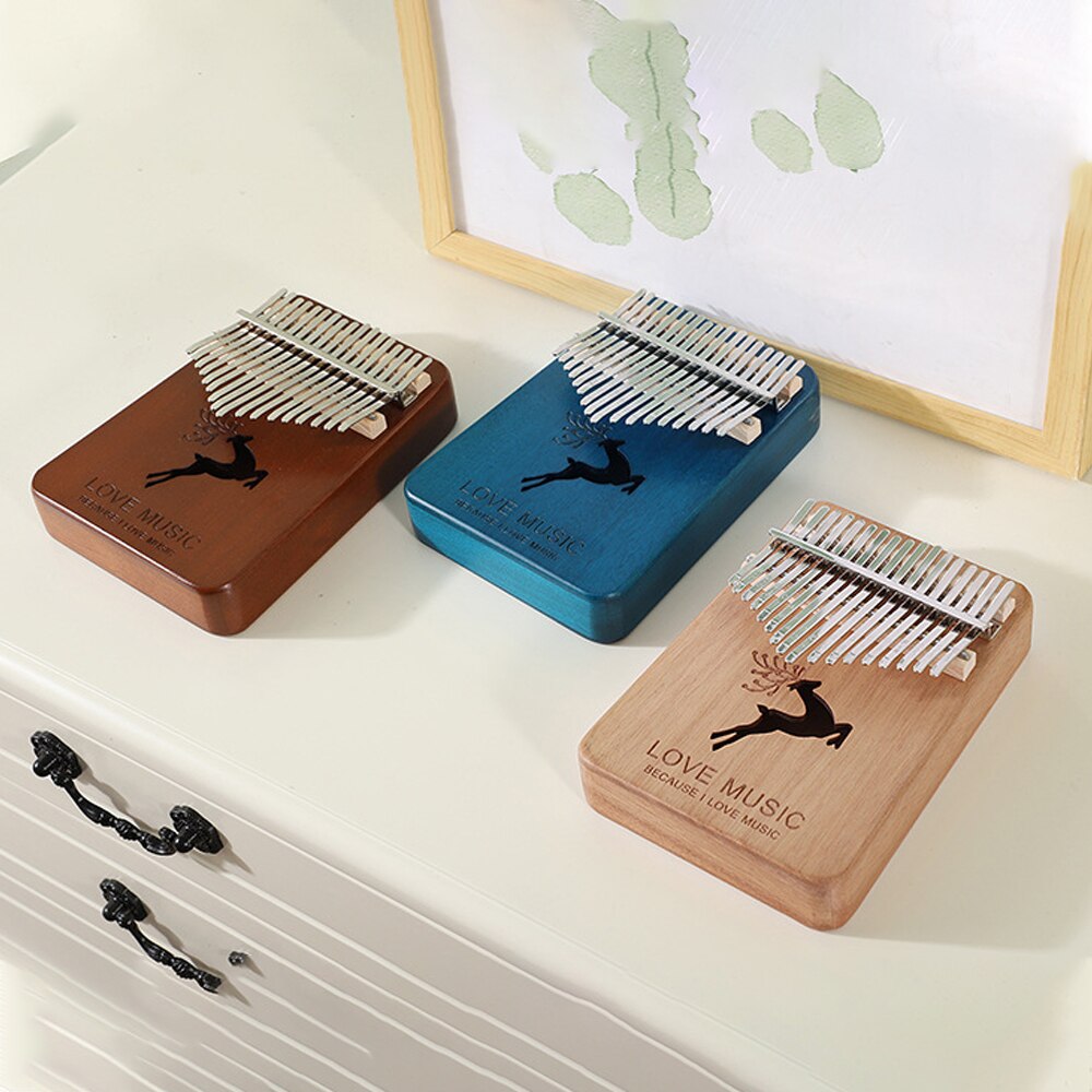 Kalimba de 17 teclas, Piano de pulgar africano, instrumento Musical portátil de madera