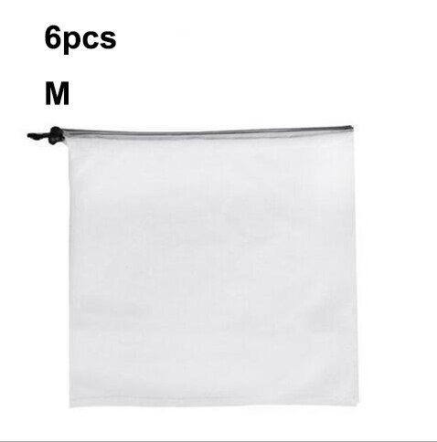 Sacs en maille réutilisables pour produits, 2 à 15 pièces, lavables, écologiques, sacs légers pour épicerie, stockage de fruits et légumes: 6pcs M