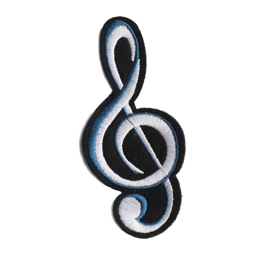 Volledige Geborduurde Oortelefoon Headset Muziek Ijzer Op Geborduurde Kleding Patches Voor Kleding Stickers Kledingstuk: music note