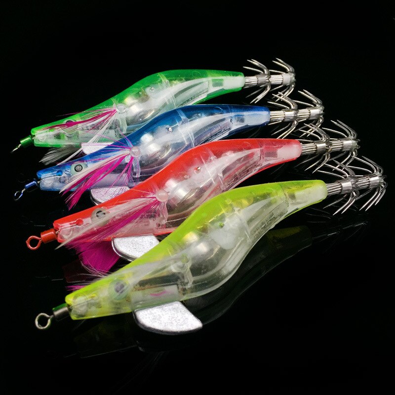 Elektronisk sällskapsdjur leksak elektronisk räka bläckfisk krok nattlysande trä räkor bläckfisk krok blixt bläckfisk bete simulerad bete pojke