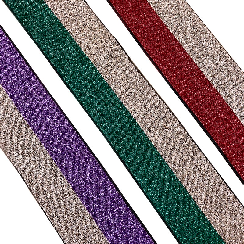 1 Meter 40mm Kleur Gestreepte Ui Zijde Jacquard Elastische Bands Polyester Hoge Elastische Kant Lint DIY Sweing Kleding Accessoires