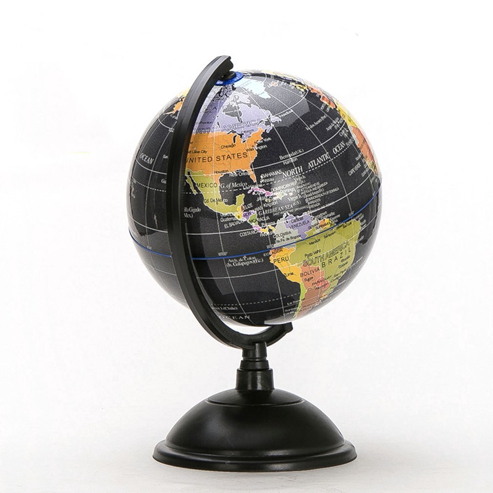 20cm White World Map Globe With Swivel Stand Geography Educational Toy enhance knowledge of earth and geography