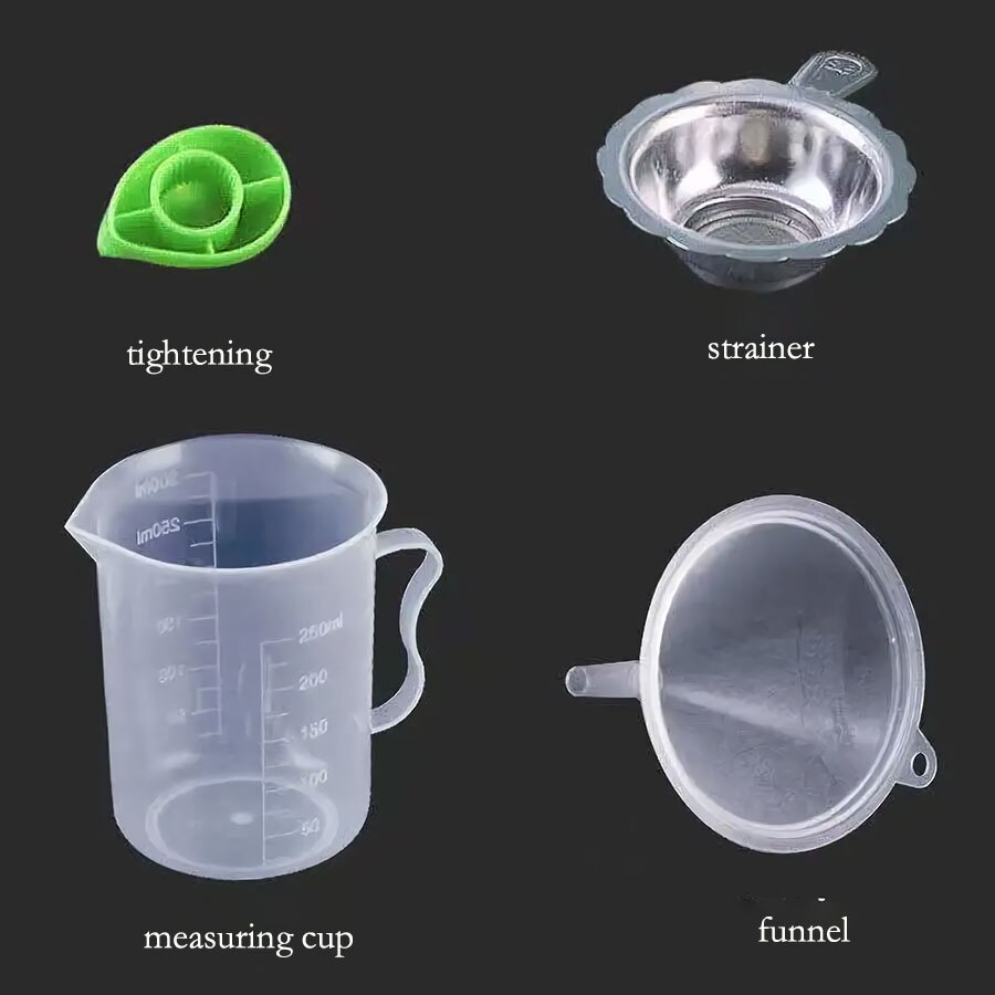 Funnel transfer perfume Liquid Plastic Filter Funnel Plastic Graduated Measuring Cup Liquid Container Measuring cup funnel set