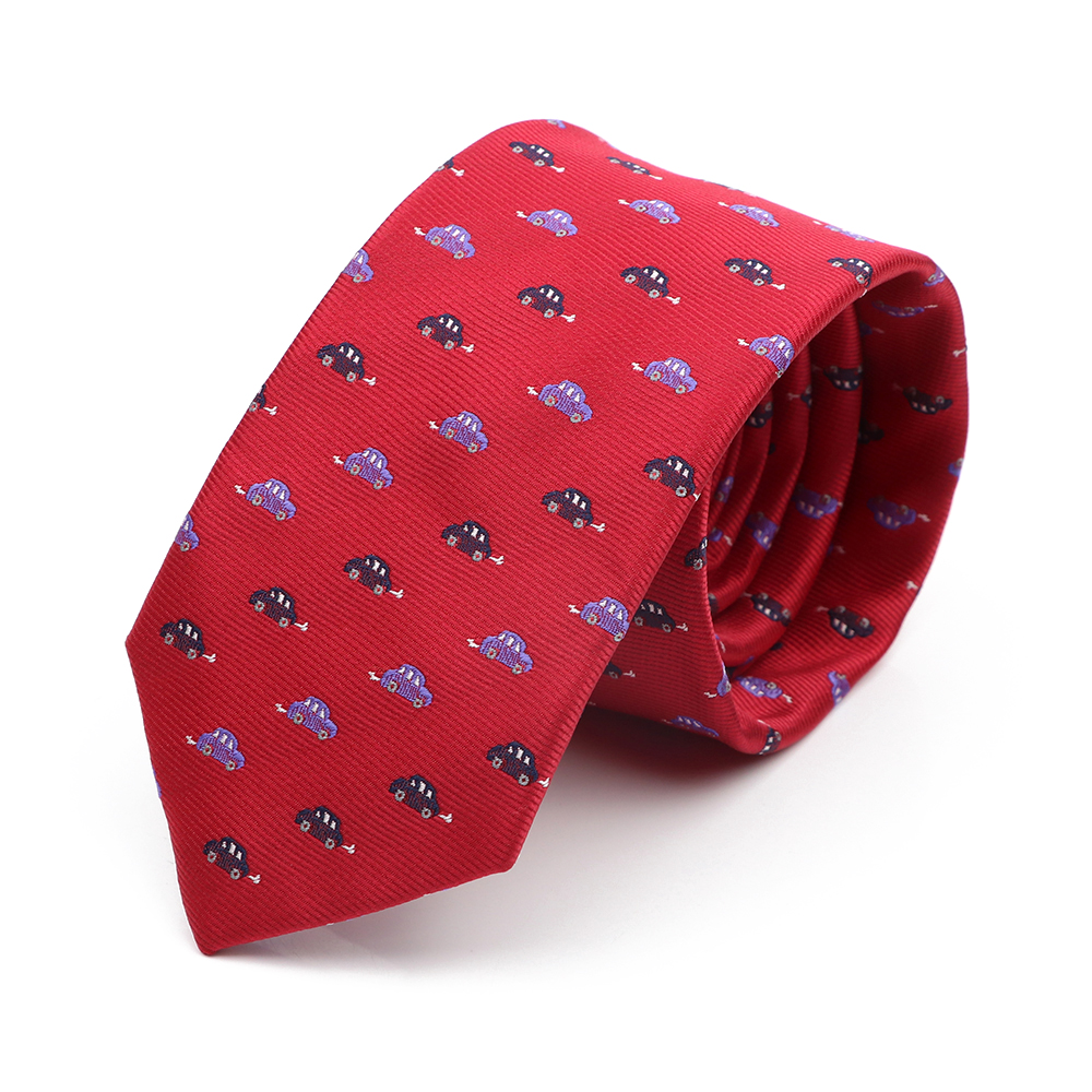 Jacquard 6cm corbata delgada para hombres coche perro mono patrón corbata rojo azul púrpura uso diario corbata de de boda: Gris