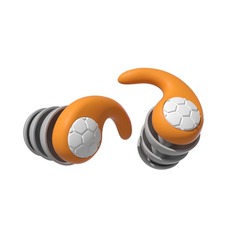 Ear Protector Swimming Earplugs Waterproof Sound Blocking Silicone Earplugs Swimming Soft Three Layer Waterproof Ear Plug: Yellow