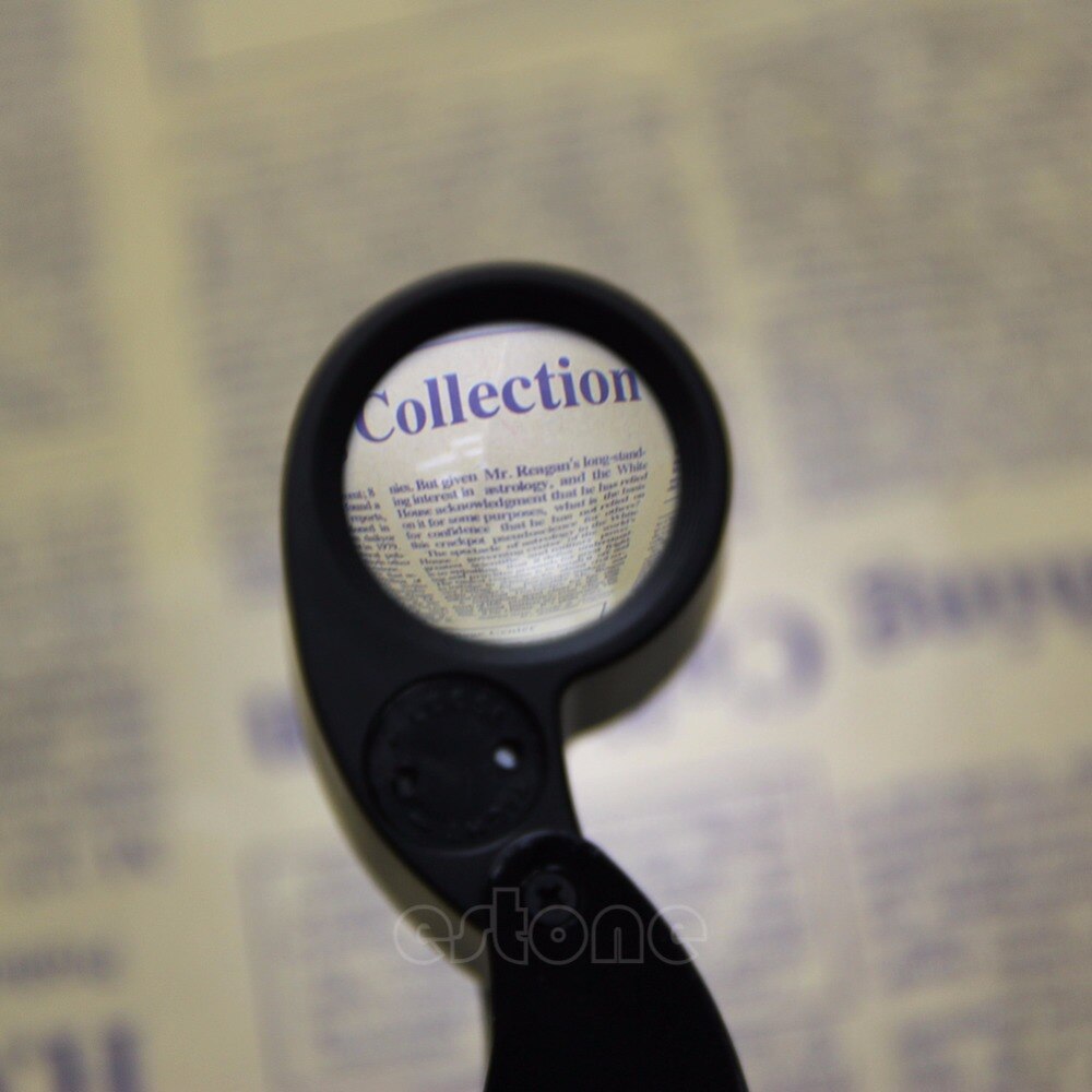 40x 25mm Glass Magnifying Magnifier Jeweler Eye Jewelry Loupe Loop Led Light