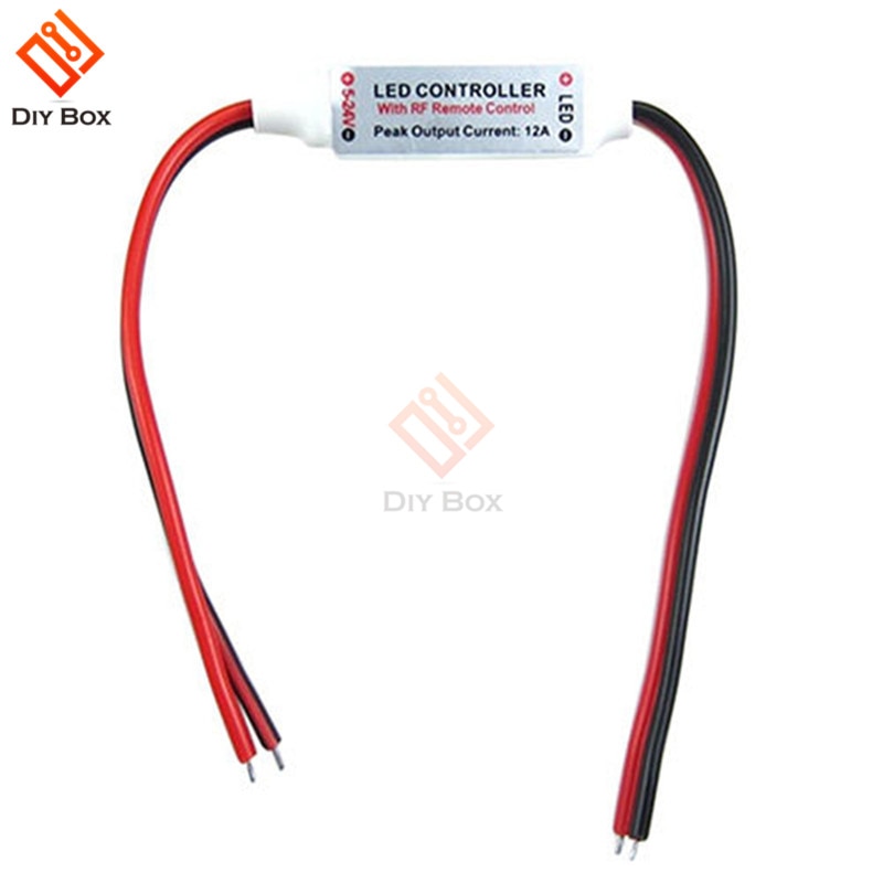 1Set 12V RF Mini Wireless Controller Switch LED Dimmer with Remote Switch Mini In-line LED Light Controller/Dimmer