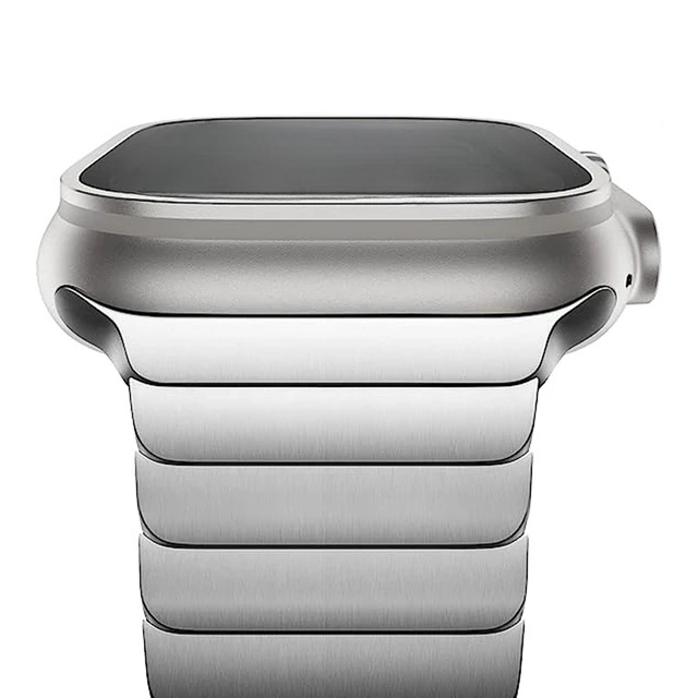 Stainless Steel strap for Apple Watch Ultra band 49mm 44mm 45mm 40mm 41mm 42mm 38mm Metal Bracelet iWatch series 9 7 6 3 5 8 se: Blue Pink / 20mm