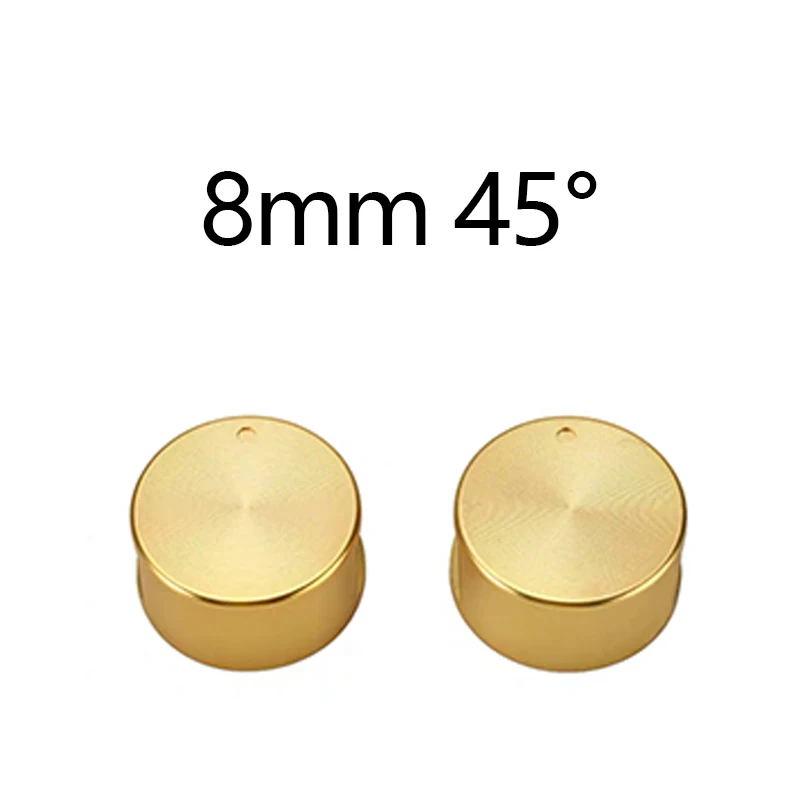 2 stuks 6mm 8mm Goud Keuken Gasfornuis Handgrepen Accessoires Metalen Multifunctionele Oven Kookpot Knop Schakelaars: Chocolade