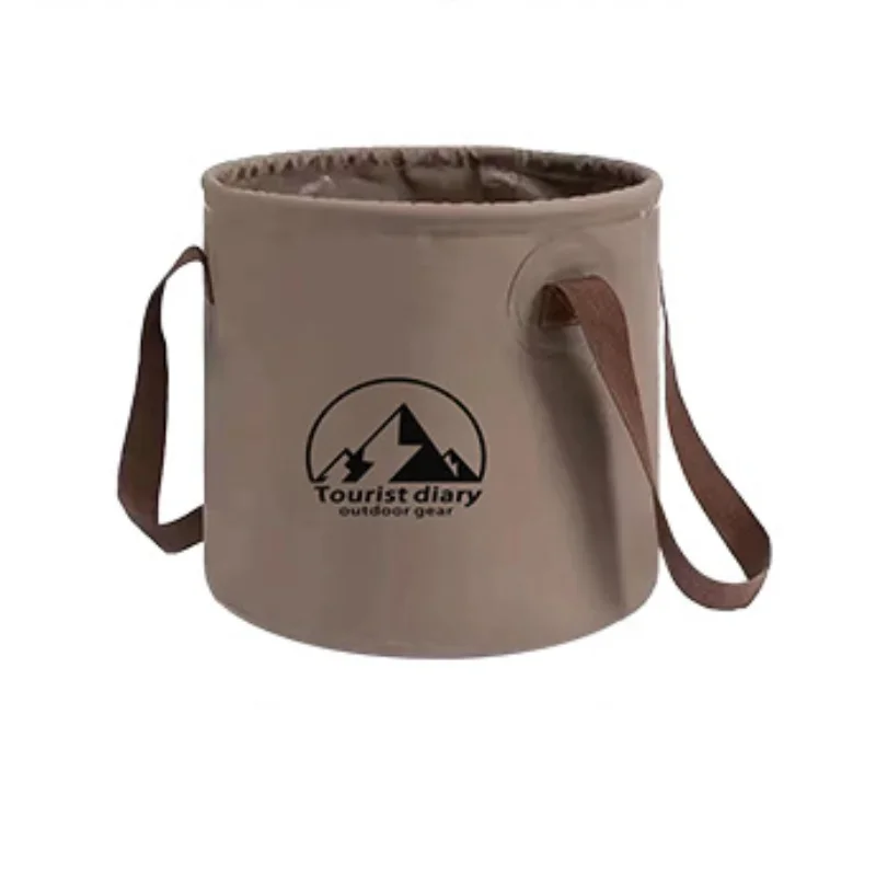 1pc Handheld emmer Outdoor Opvouwbare Waterdichte Gootsteenemmer Draagbare Reizen Camping Vissen opbergemmer: Rood