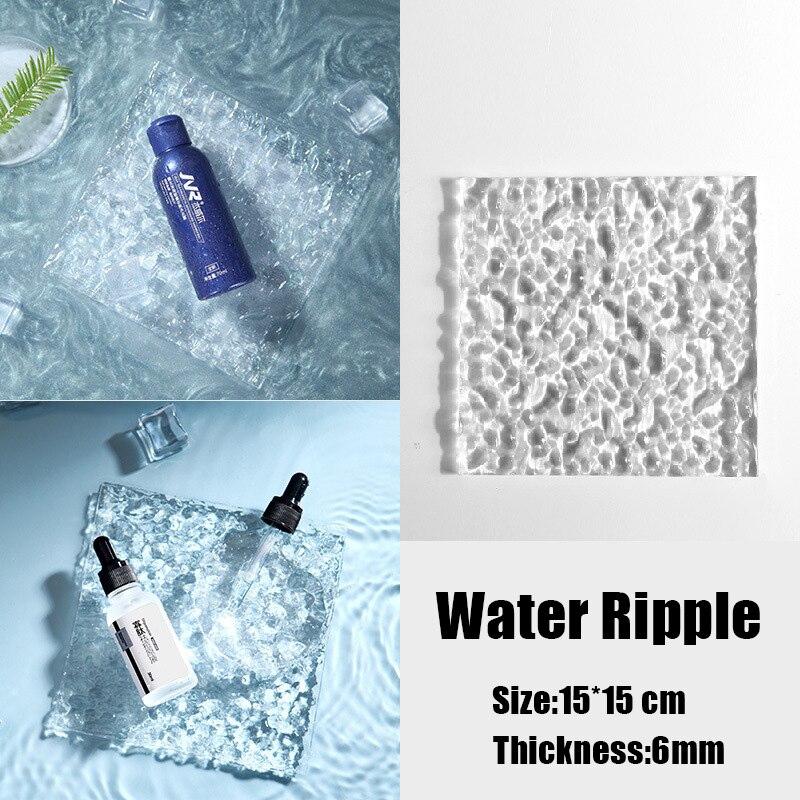 Water ripple shadow board background props acrylic photography thin transparent wave effect perfume cosmetics photography props: 04