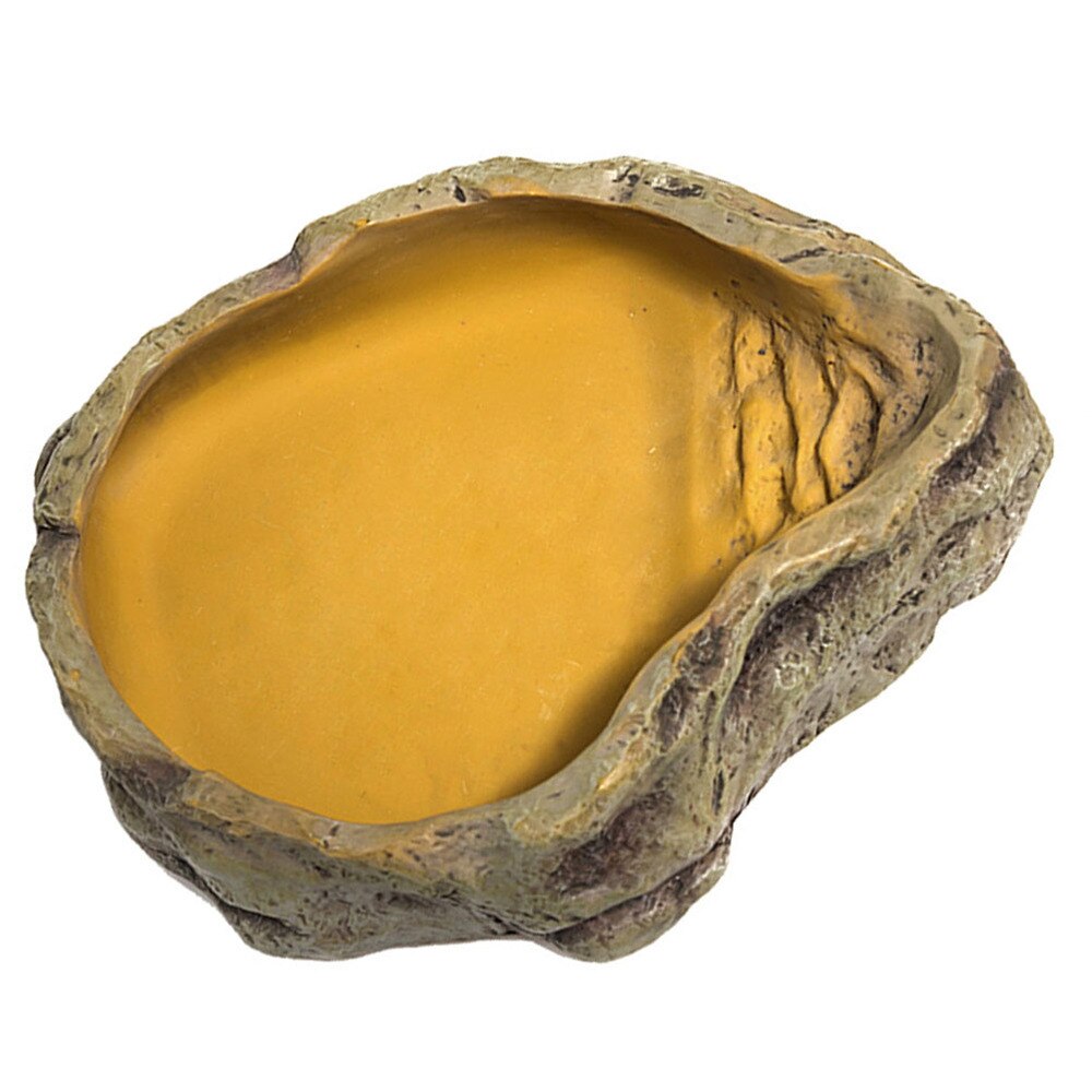 Pet Reptile Feeder Bowl Dragon Beard Turtle Resin Landscape Pet Cage Drink Bowl: Default Title