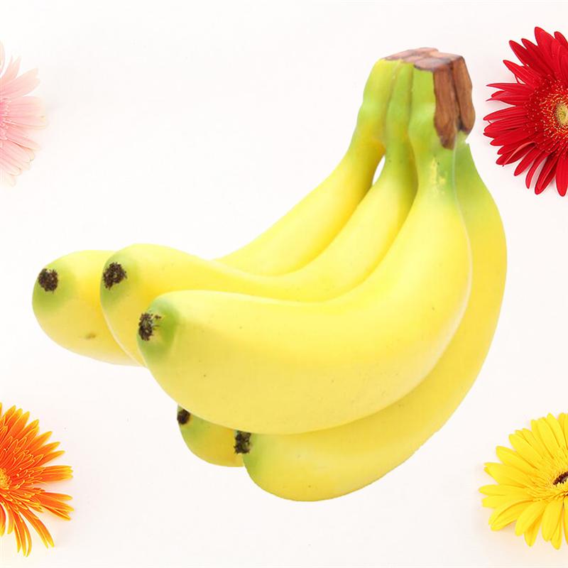 5Pcs Banaan Prop Realistische Modieuze Simulatie Kunstmatige Banaan Prop Fruit Prop Banaan Fotografie Prop Voor Foto Decoratie