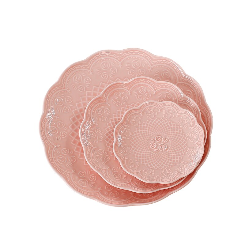 Nordic Style Candy Plate Ceramic Cake Plates Party Solid Color Tableware Tray Display Rack Afternoon Tea Snack Plate
