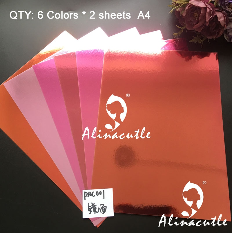 6 kleuren x 2 vel Cardstock Papier Karton Berry Kleuren Shades Spiegel A4 250gsm Scrapbooking papier pack craft pad alinacraft