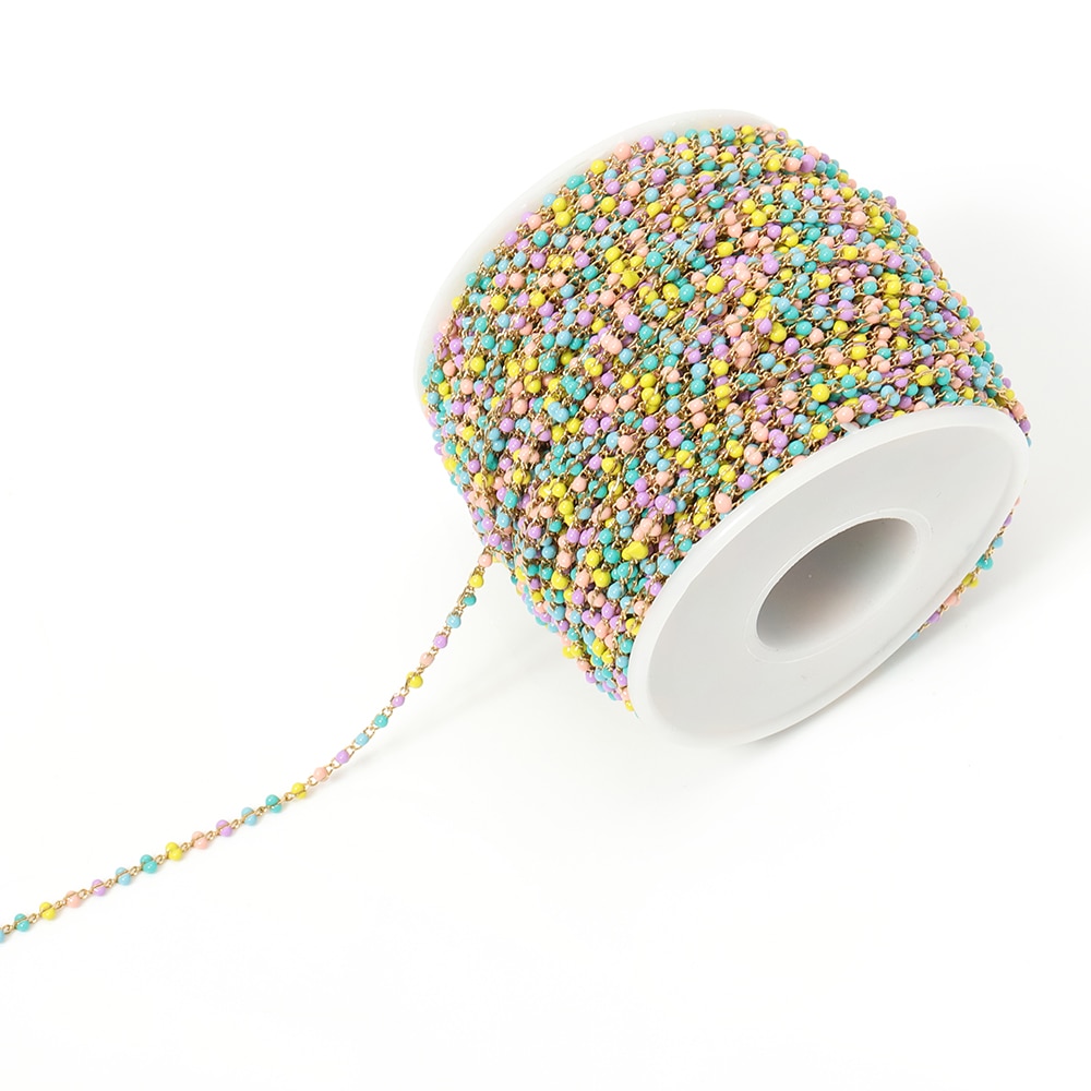 2 metri Colorato Collana A Catena in Oro Cavo di Acciaio inossidabile Dello Smalto tutto'ingrosso multicolore Accessori per Monili Che Fanno Commercio tutto'ingrosso FAI DA TE