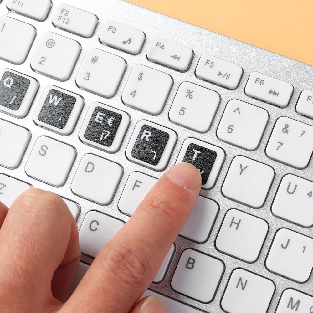 Hebräisch Tastatur Aufkleber Alphabet Layout Tragen-beständig Nicht-slip Brief Tastatur Label Aufkleber Abdeckungen Für Laptop Desktop-Computer
