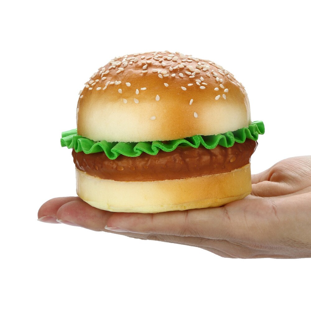 Sesame Hamburger Scented Squishies Slow Rising Kids Toys Stress Relief Toy Slow Rising Squeeze Toys CollectionZ04