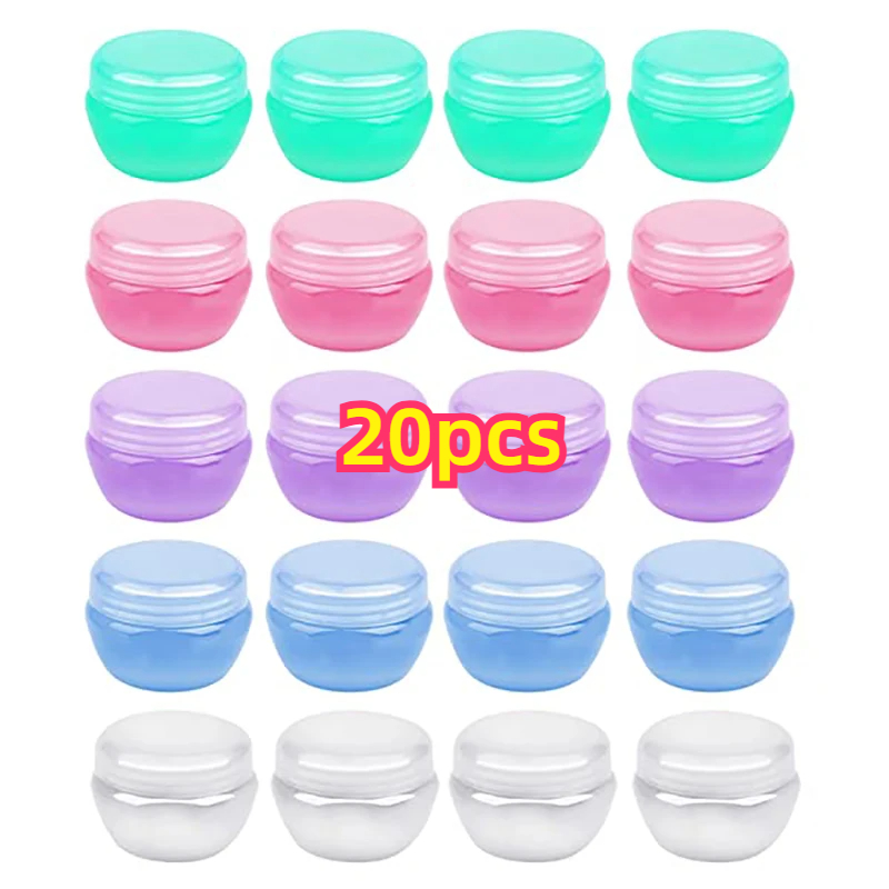 20 pz 5g 10g 20g 30g Vasetti Vuoti Campione Vaso Cosmetico Vasi Per Trucco con Coperchio Interno Crema Per Il Viso In Plastica Campione Contenitori Da Viaggio