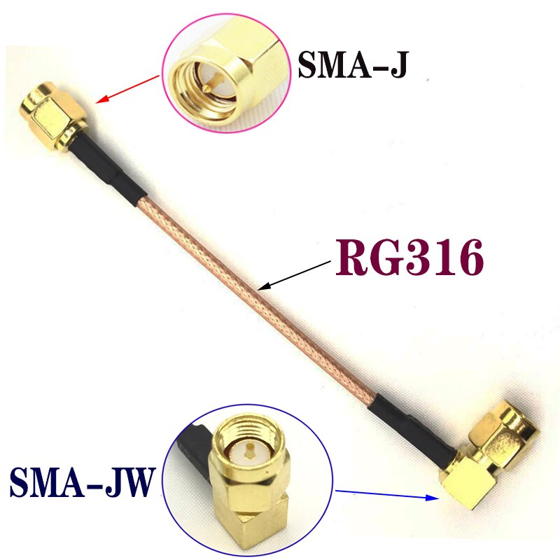 Sma Male Hoofd Turn Sma Mannelijk Hoofd RG316 Line Extension Lijn Lengte 15 Cm Rf Radio Frequentie Transfer Feeder sma-J Sma