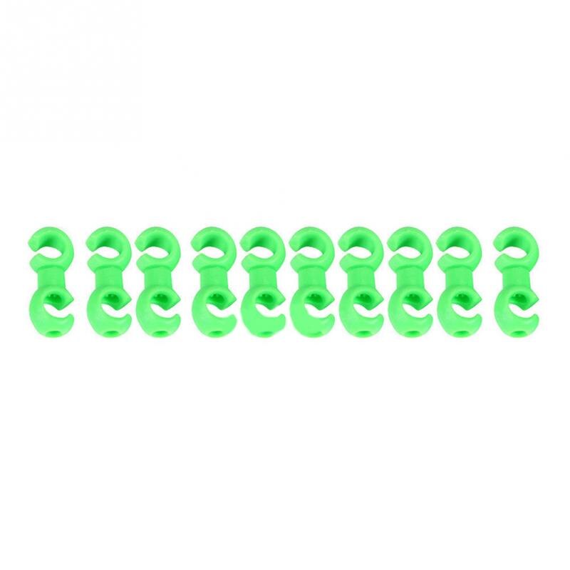 10Pcs Bicycle Cable Clips Rotating S-Hook Organizer Bike MTB Brake Gear Housing Fixing Holder Guide S Style Buckle Clips: Green