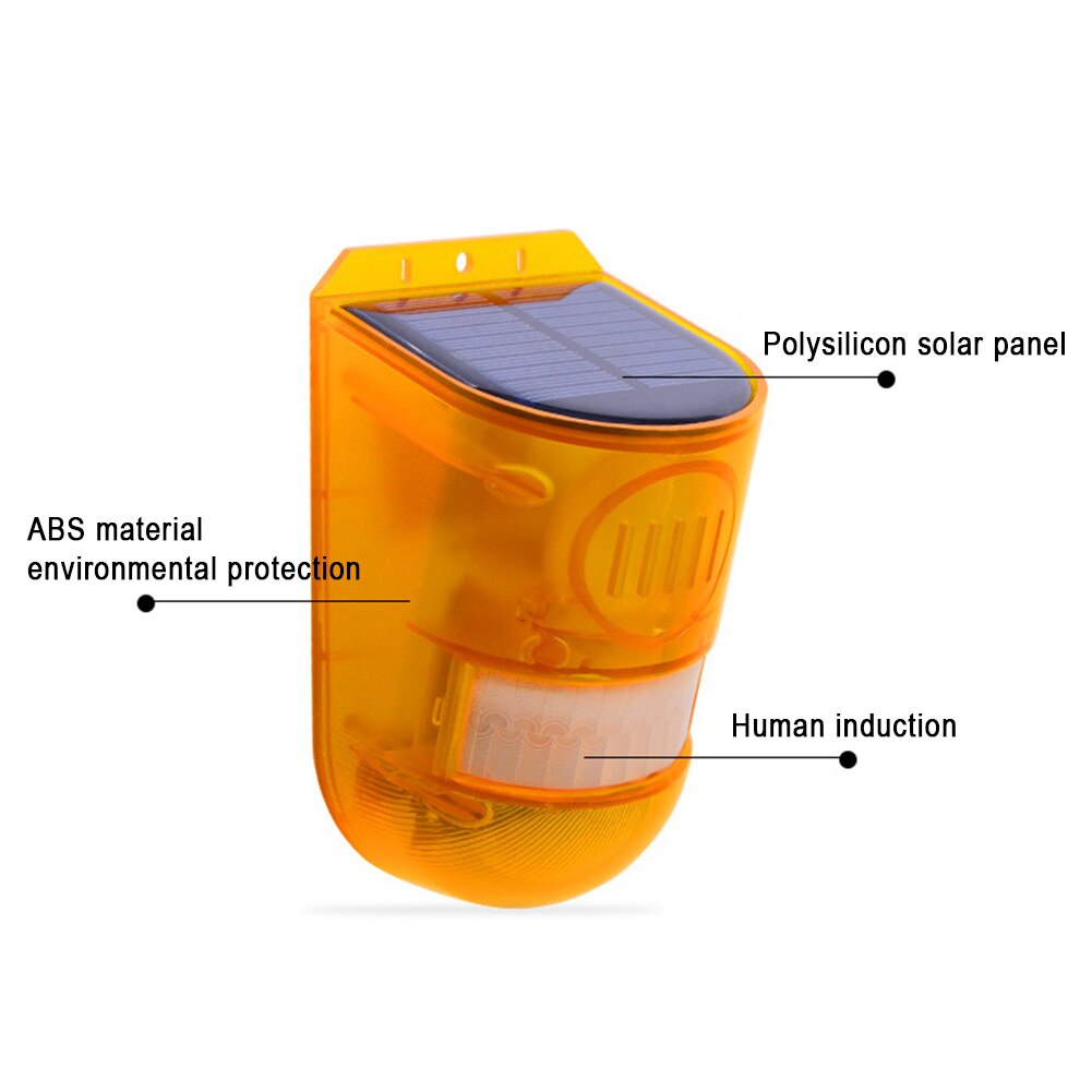 Tuin bewegingssensor led alarm licht patio boerderij  ip65 waterdichte buiten draadloze abs beveiliging fabriek zonne-energie huis veiligheid
