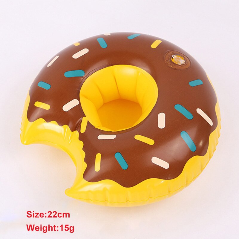 Rooxin oppustelig drink ølholder donut kirsebær kopholder til pool flyder svømmering drikkevare holder vand sjov fest adgang: Doughnut