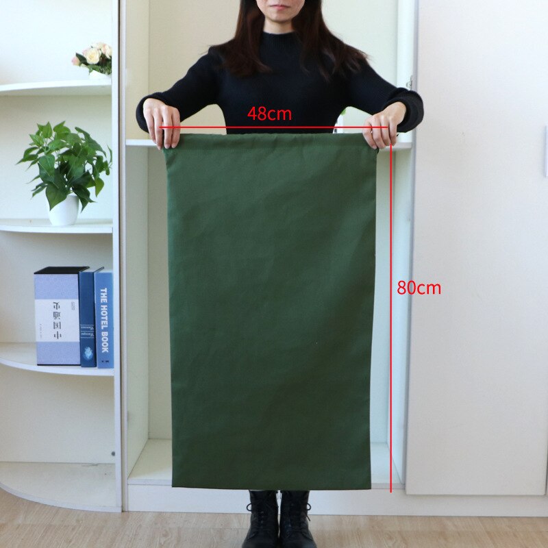 100*140Cm Groen Extra Grote Canvas Zware Waszakken Duurzaam Thicken Opbergtas Closet Organizer Voor Beddengoed dekbedden: Army Green S