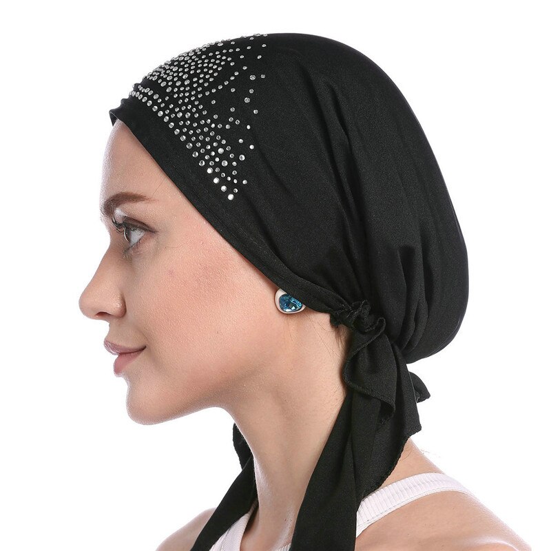 Moslim Hijab Tulband Cap Vrouwen Bloemenprint Kanker Chemo Caps Hoofd Sjaal Hoofddeksels Strech Zijdeachtige Durags Bandana