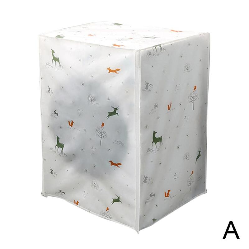 Washing Machine Cover Peva Proof Open Protective Cover Dust Sunscreen Front Waterproof Dust Top K0q4: A