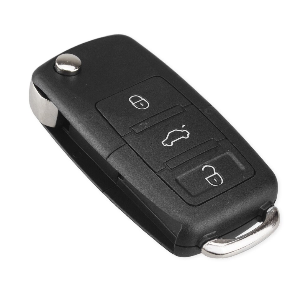 Keyyou para vw golf 4 5 passat b5 b6 polo touran para seat para skoda chave 2/3 botões da aleta escudo chave do carro fob sem lâmina