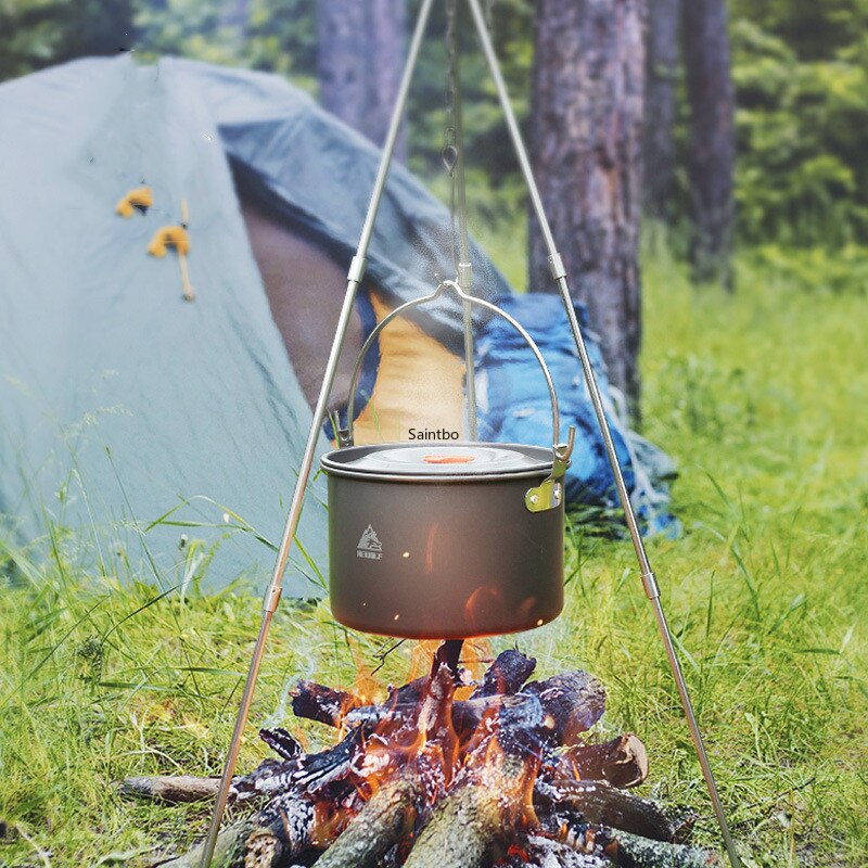 Utomhus picknick utrustning köksredskap utomhus köksredskap set picknick camping tillbehör bärbar utomhus camping hängande gryta