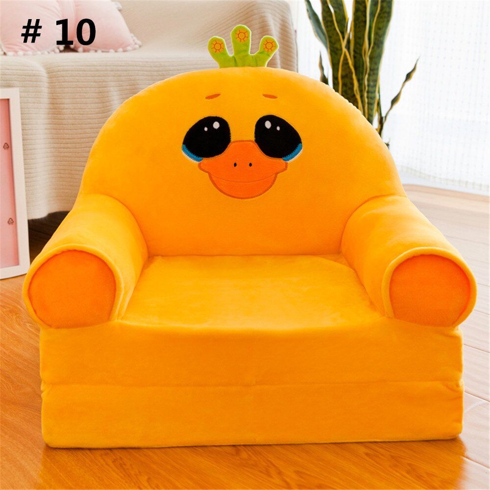 Baby Sofa Cover Geen Vullen Babyzitje multi-layer kinderen Sofa Cartoon Opvouwbare Kinderstoel Leuke Lui Persoon liggen Seat