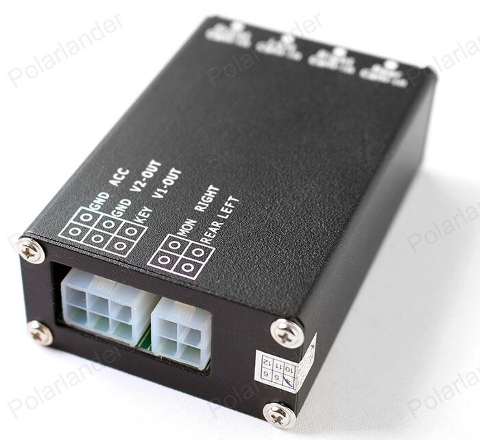 360 View Car Camera Control Box 4 Way Cameras Switch System For Rear Left Right Size Front Camera