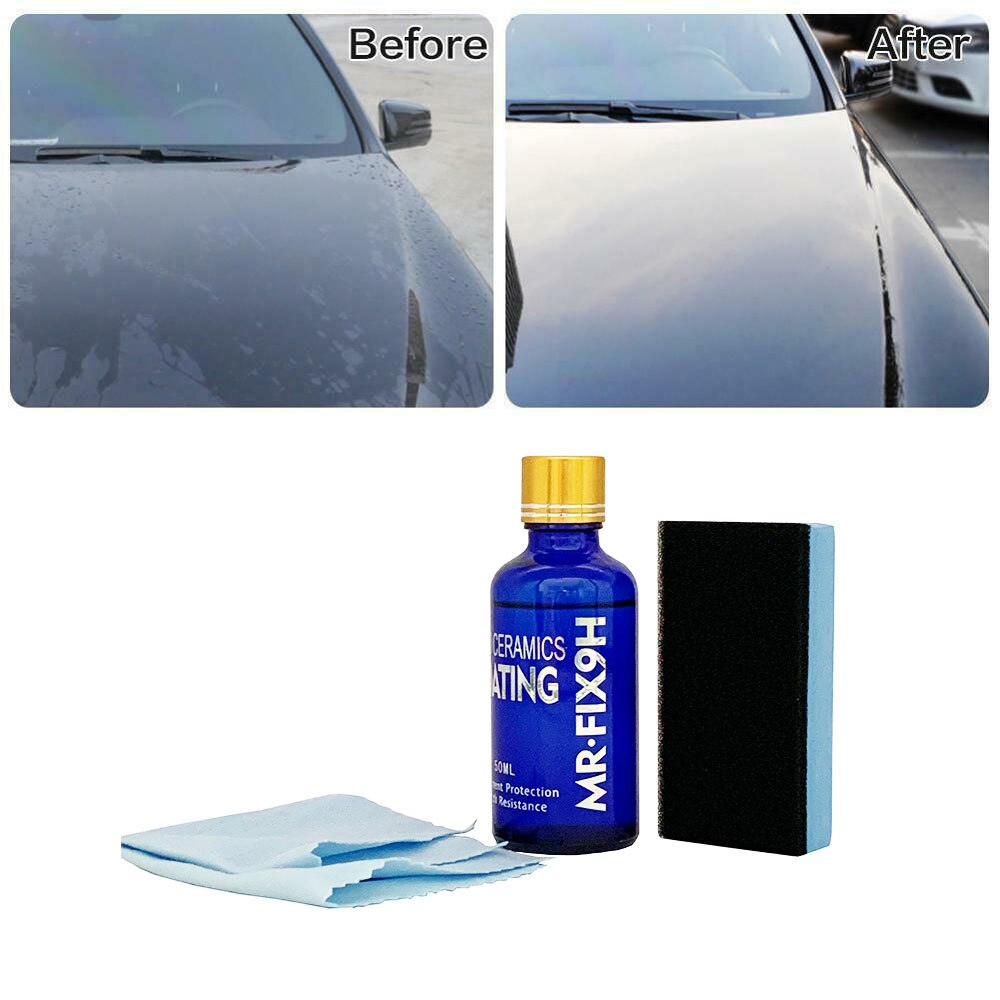 High Gloss Ceramic Car Coating Kit, Anti-scratch Car Polish Exterior Care Paint Sealant 9H Hardness 30ML