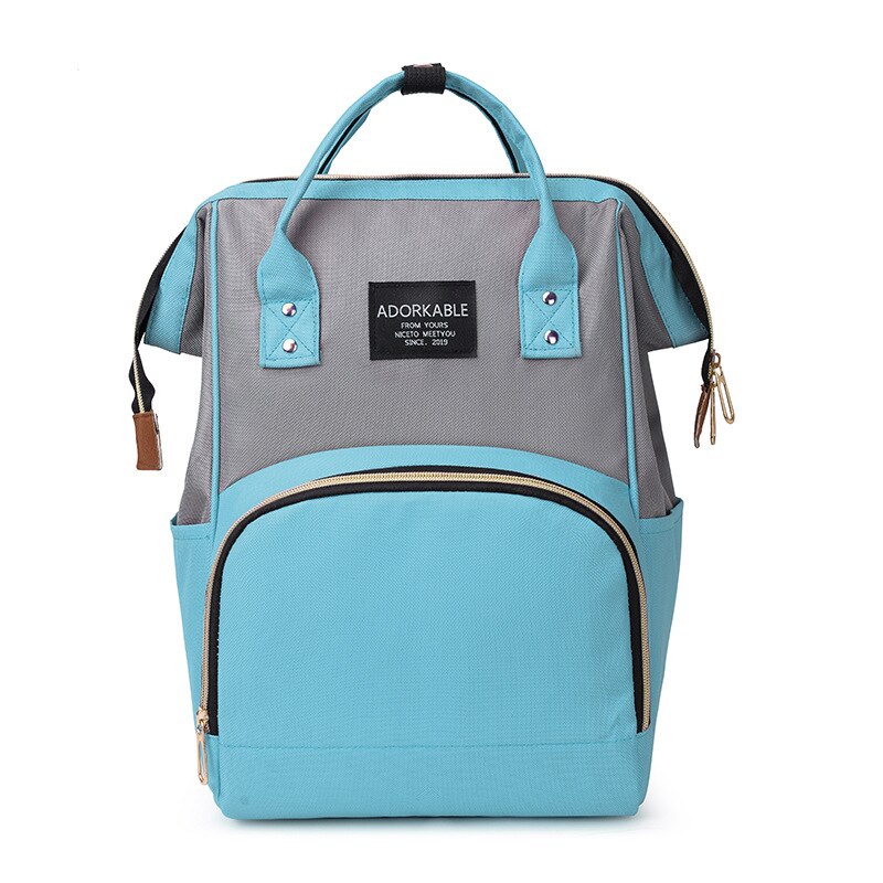 Rugzak Mode Koreaanse Stijl Luiertas Multifunctionele Grote Capaciteit Tas Mother 'S Bag Zuigfles: Green Ash