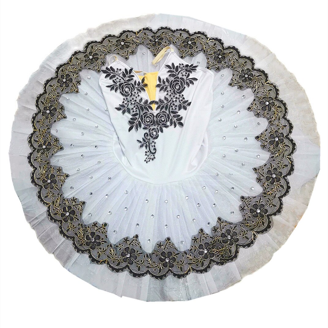 White Swan Lake Ballet Tutu Skirts Dance Performance Costume Princess Dress