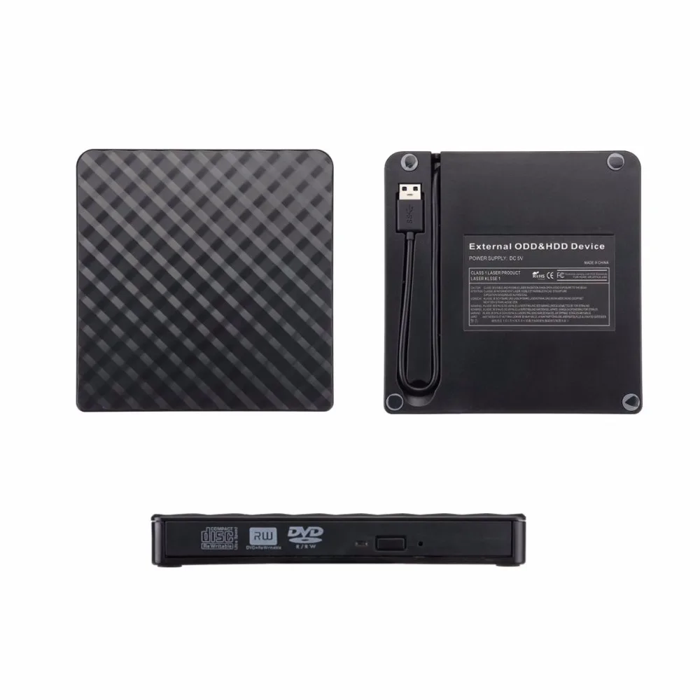 Externe USB3.0 DVD RW CD-schrijver Slanke optische drive Branderlezer Speler Ladetype Draagbaar voor pc-laptop