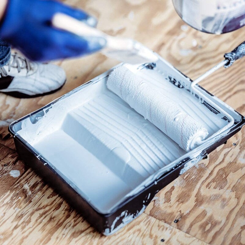 5 Pack 9 Inch Plastic Paint Trays Black Paint Roller Tray For Home Renovations And Repair Paint Rollers Paint Brushes