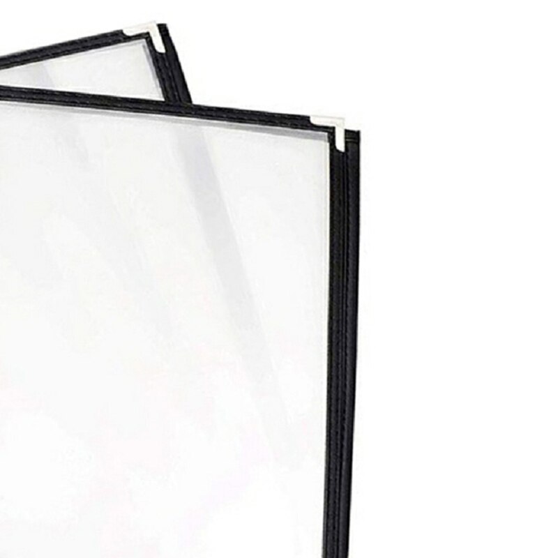 10 Pack Of Menu Covers - Single Page, 2 View, Fits 8.5 X 11 Inch Paper - Restaurant Menu Covers