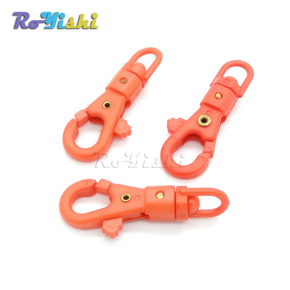 Crochet en plastique coloré pivotant de 1/4 ''pour tissage, boucles lanière, sangle de sac à dos, 12 pièces/paquet: Orange