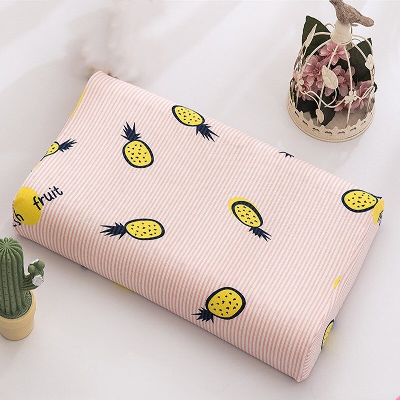 Funda de almohada de 50x30cm para bebé, funda de almohada con patrón de frutas en 6 colores para recién nacidos, funda para almohadas de Niños de algodón sin relleno, novedad de