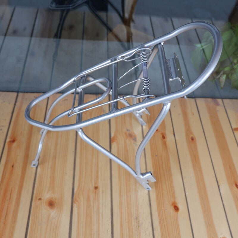 Bastidores traseros de bicicleta de 20 pulgadas para Dahon P8 estante trasero de aleación de aluminio para bicicleta plegable D8 P18 estante trasero: Silver and spring