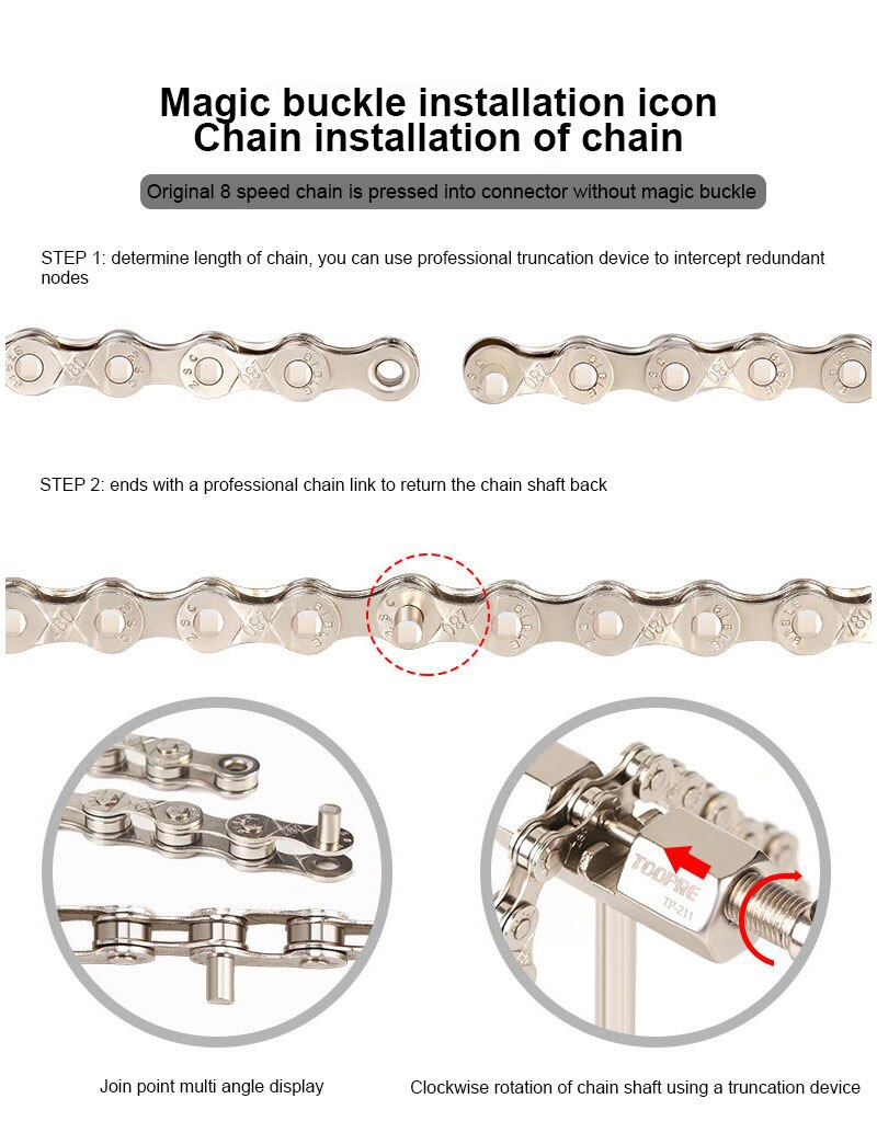 Bicycle Chains Mountain Bike Parts Bicycle Chain Single 6 7 8 9 10 11 Speed Velocidade MTB Chains 116L Silver Part Link