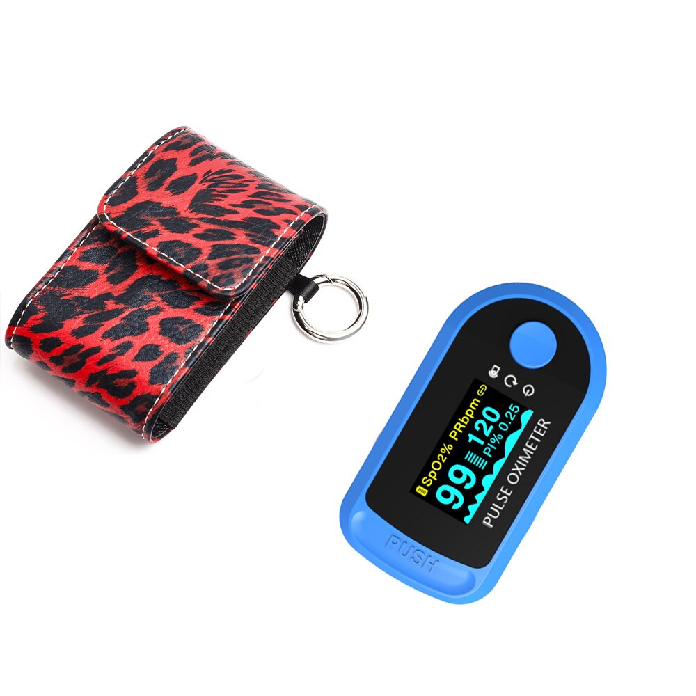 Bluetooth pulsoximeter søvnovervågning blod iltmætningsmåler oximetro de dedo spo 2 pr pi monitor support android ios: Oxmeter leopard pu