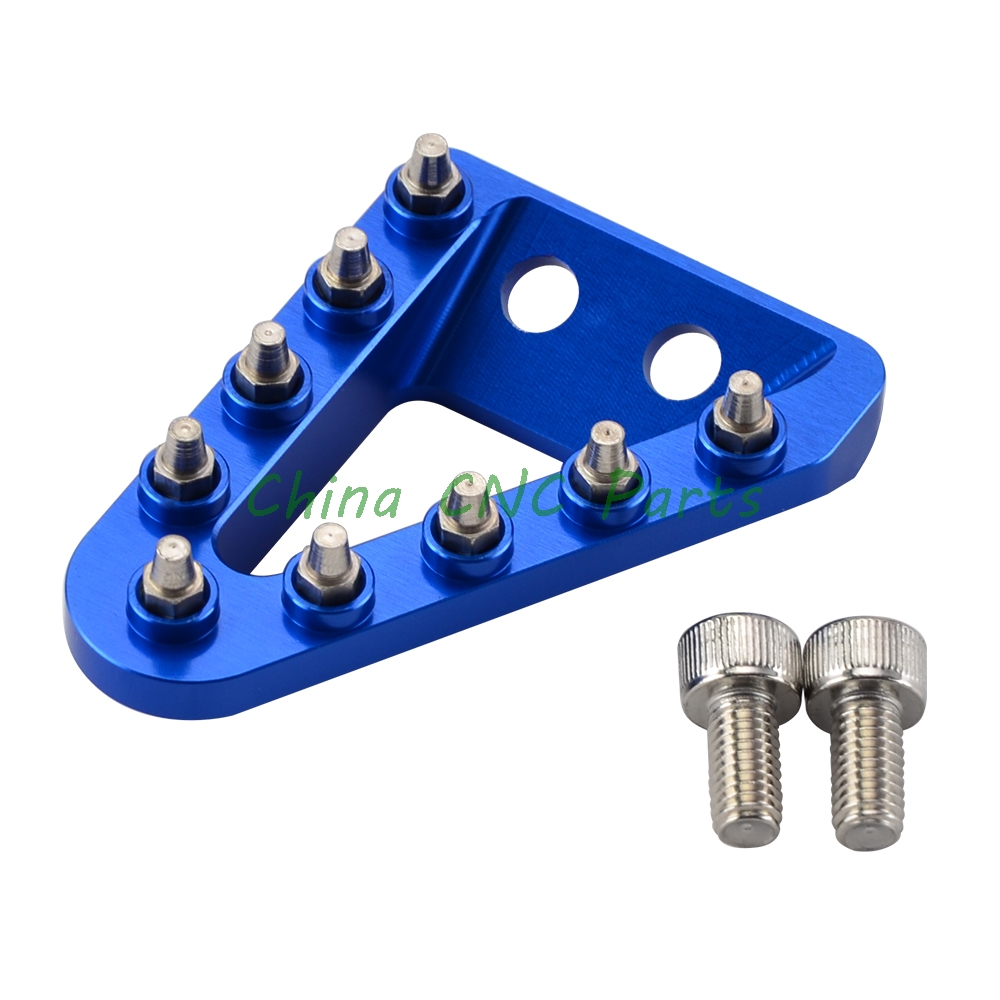 Punta de placa de pedal de freno trasero CNC grande y ancha para KTM 125 150 200 250 300 350 450 500 EXC SX SXF XC XCW EXCF XCF: Blue